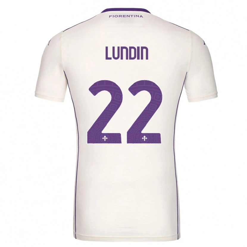 Danxen Hombre Camiseta Karin Lundin #22 Blanco Púrpura Rojo 2ª Equipación 2025/26 La Camisa