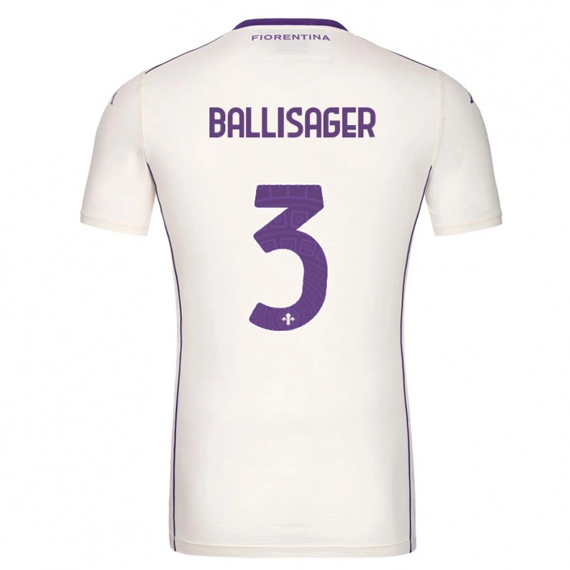 Danxen Hombre Camiseta Stine Ballisager Pedersen #3 Blanco Púrpura Rojo 2ª Equipación 2025/26 La Camisa