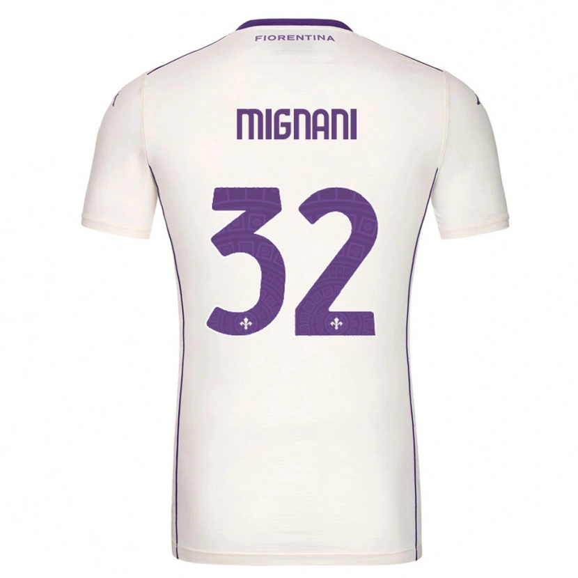 Danxen Hombre Camiseta Carlo Mignani #32 Blanco Púrpura Rojo 2ª Equipación 2025/26 La Camisa