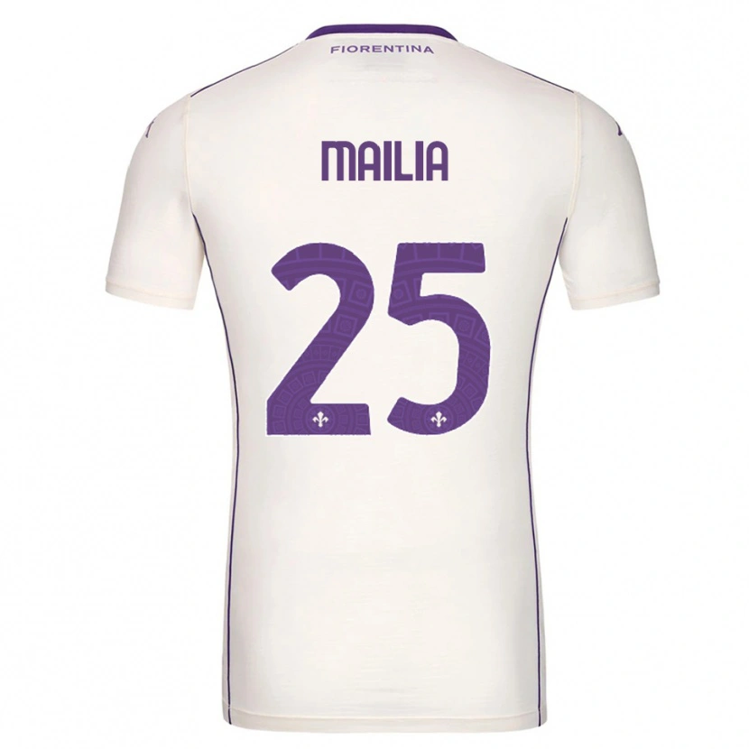 Danxen Hombre Camiseta Siria Mailia #25 Blanco Púrpura Rojo 2ª Equipación 2025/26 La Camisa