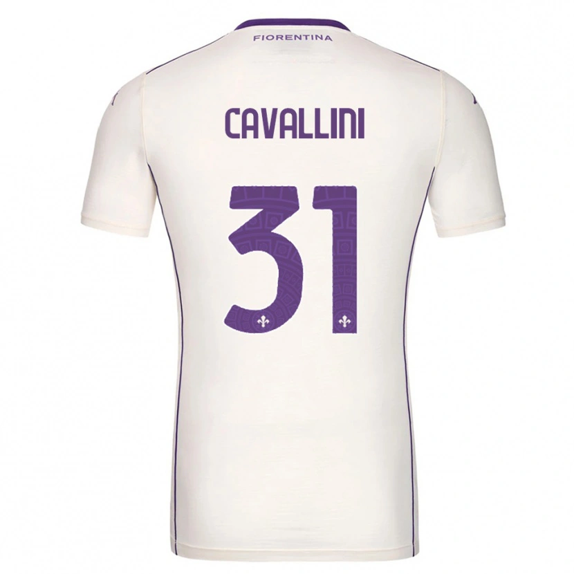 Danxen Hombre Camiseta Aurora Cavallini #31 Blanco Púrpura Rojo 2ª Equipación 2025/26 La Camisa