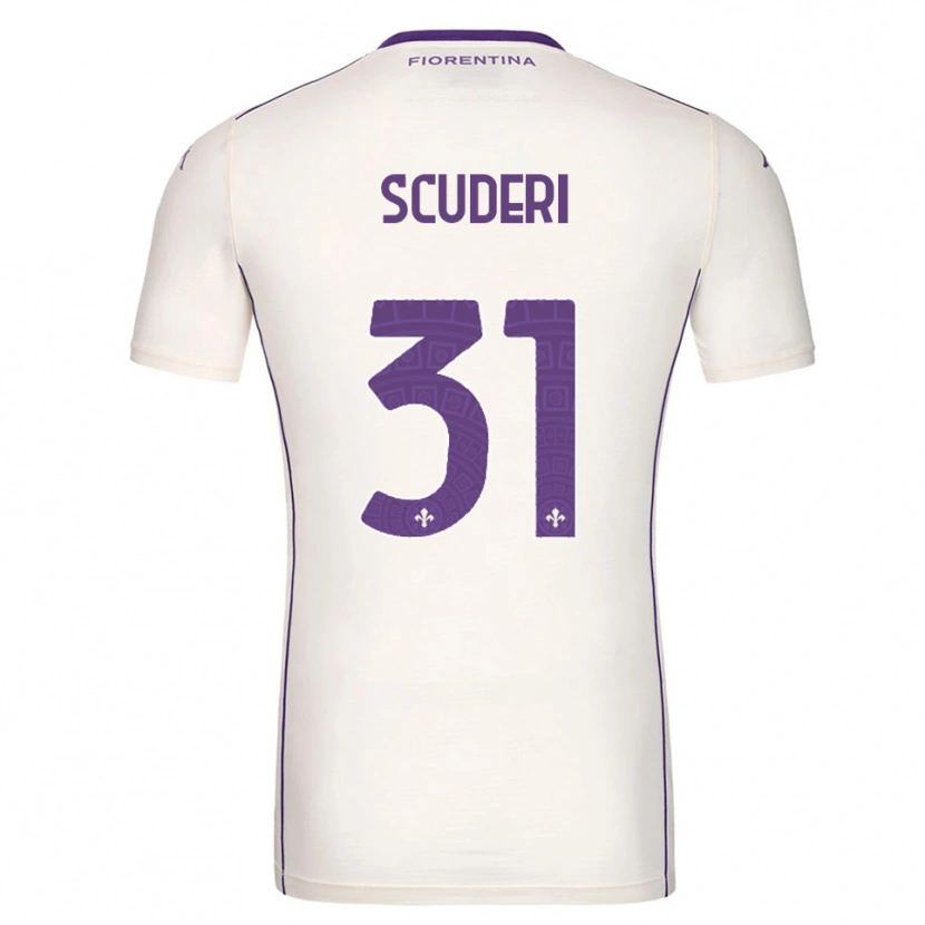 Danxen Hombre Camiseta Giulio Scuderi #31 Blanco Púrpura Rojo 2ª Equipación 2025/26 La Camisa