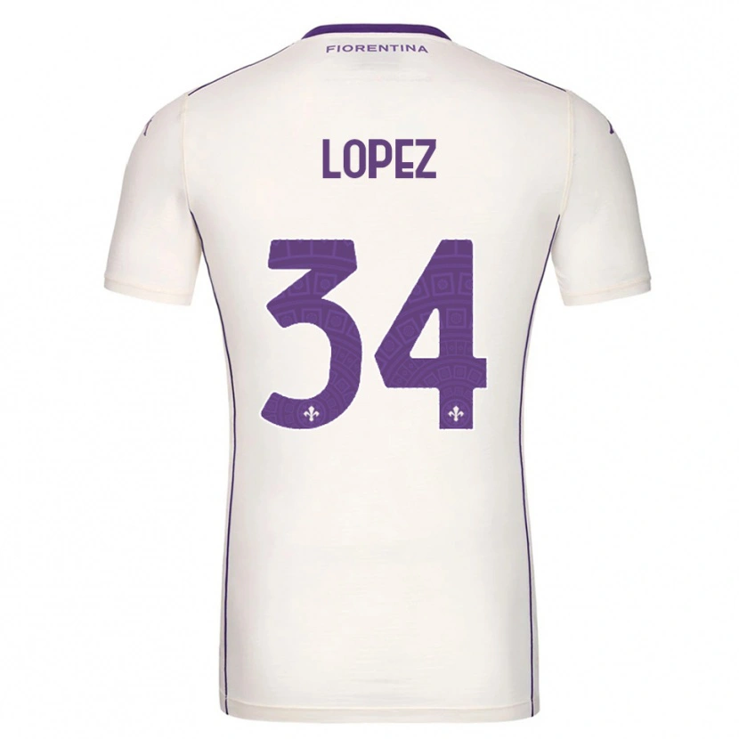 Danxen Hombre Camiseta Lucas López #34 Blanco Púrpura Rojo 2ª Equipación 2025/26 La Camisa