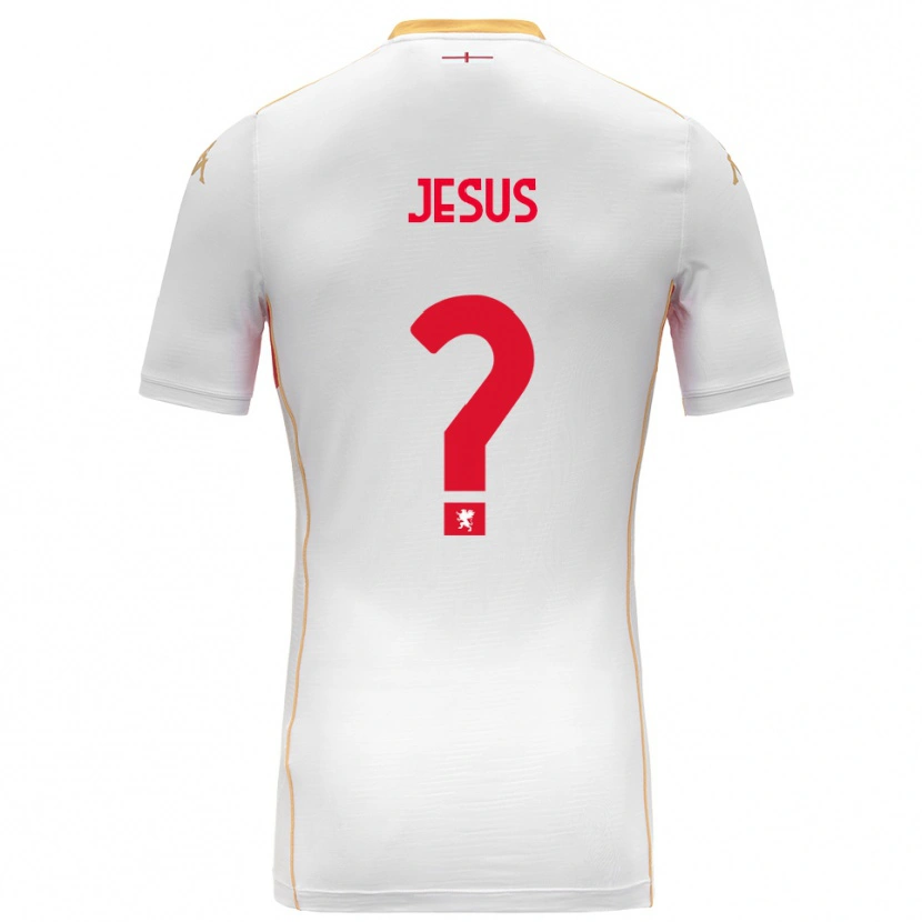 Danxen Hombre Camiseta Elton Jesus #0 Blanco Rojo 2ª Equipación 2025/26 La Camisa