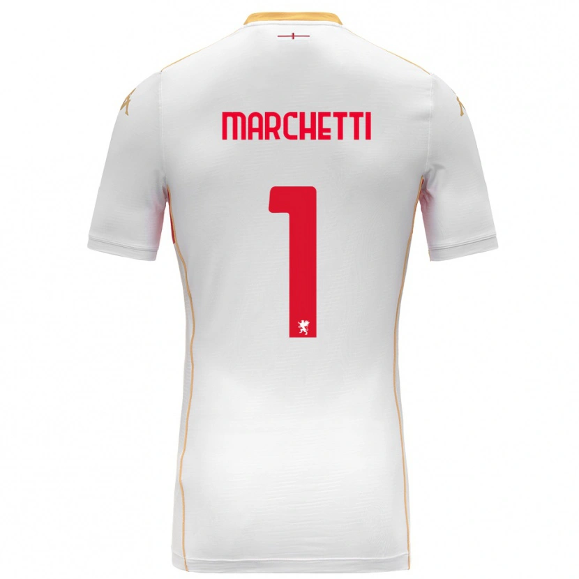 Danxen Hombre Camiseta Lisa Marchetti #1 Blanco Rojo 2ª Equipación 2025/26 La Camisa