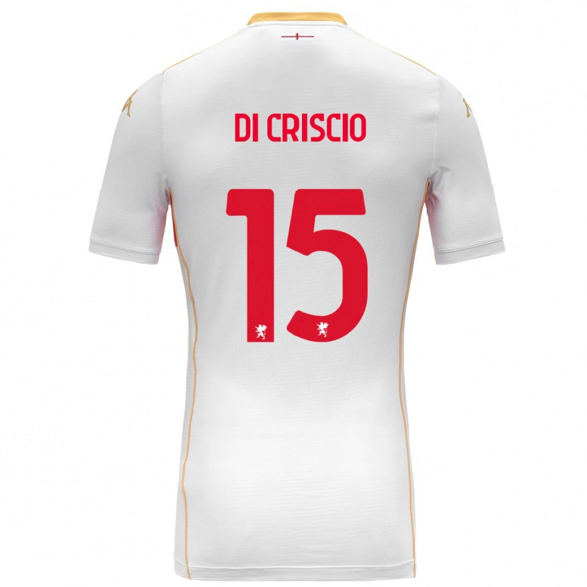 Danxen Hombre Camiseta Federica Di Criscio #15 Blanco Rojo 2ª Equipación 2025/26 La Camisa