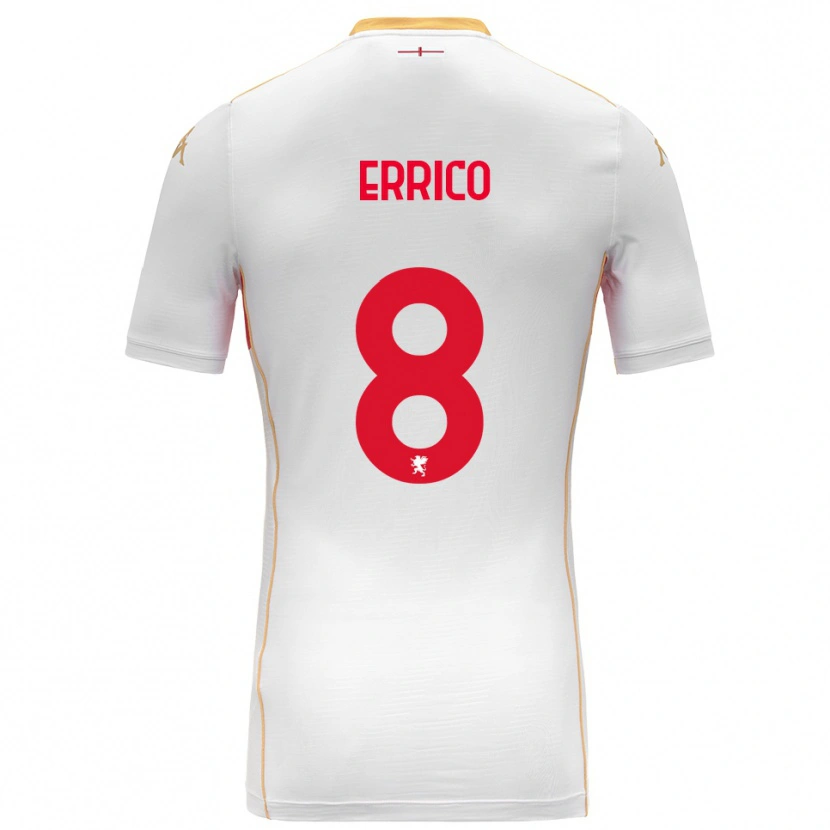 Danxen Hombre Camiseta Emma Errico #8 Blanco Rojo 2ª Equipación 2025/26 La Camisa