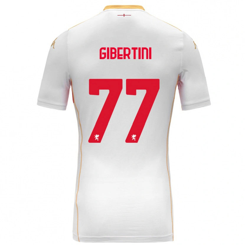Danxen Hombre Camiseta Matteo Gibertini #77 Blanco Rojo 2ª Equipación 2025/26 La Camisa