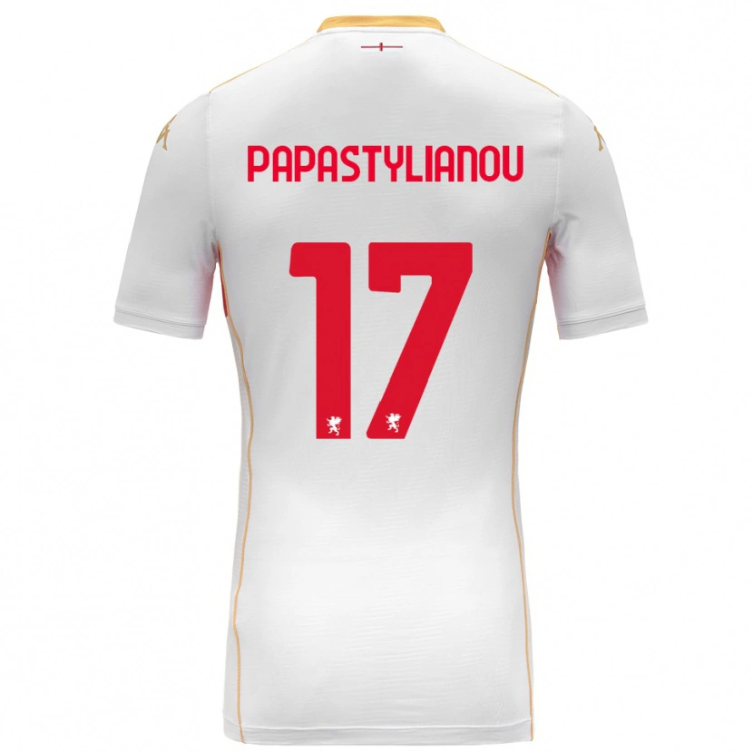 Danxen Hombre Camiseta Lysandros Andreas Papastylianou #17 Blanco Rojo 2ª Equipación 2025/26 La Camisa