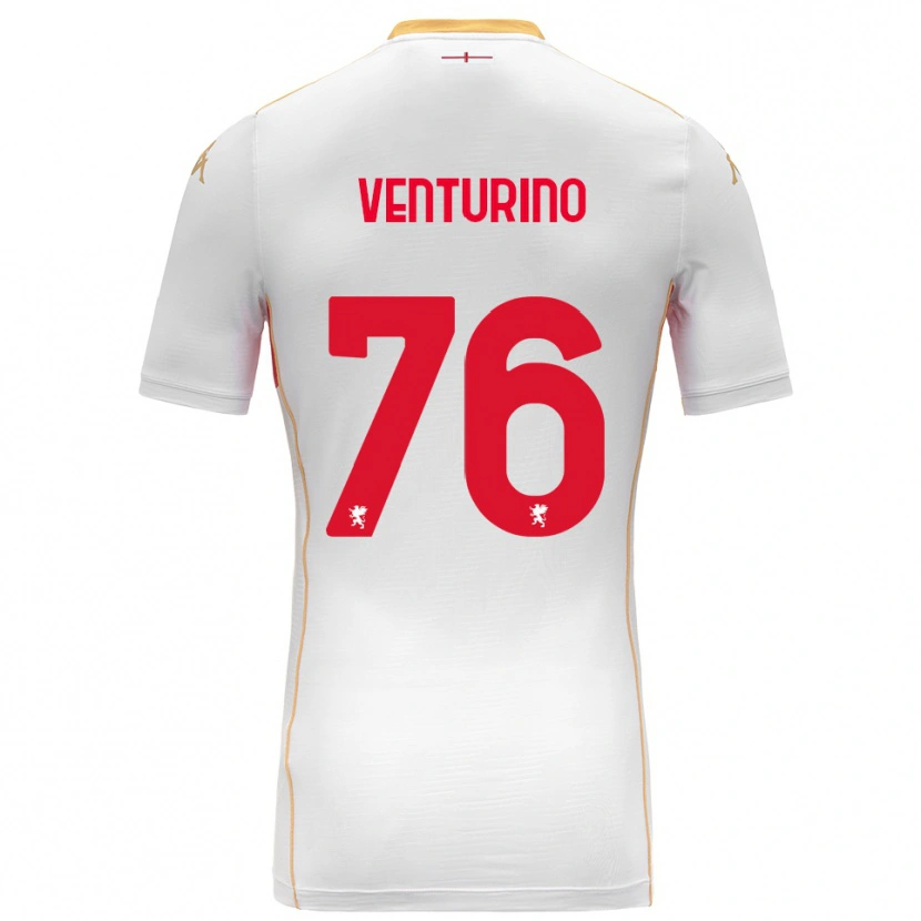 Danxen Hombre Camiseta Lorenzo Venturino #76 Blanco Rojo 2ª Equipación 2025/26 La Camisa