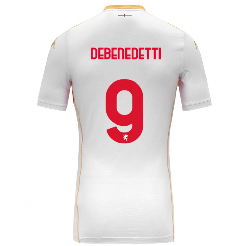 Danxen Hombre Camiseta Alessandro Debenedetti #9 Blanco Rojo 2ª Equipación 2025/26 La Camisa