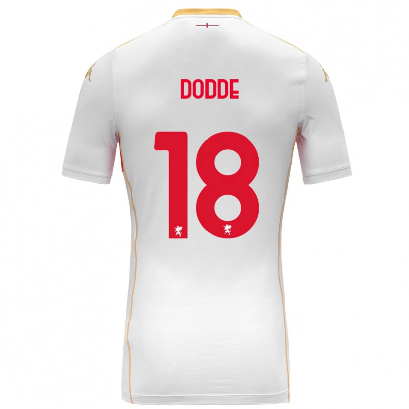 Danxen Hombre Camiseta Filippo Dodde #18 Blanco Rojo 2ª Equipación 2025/26 La Camisa