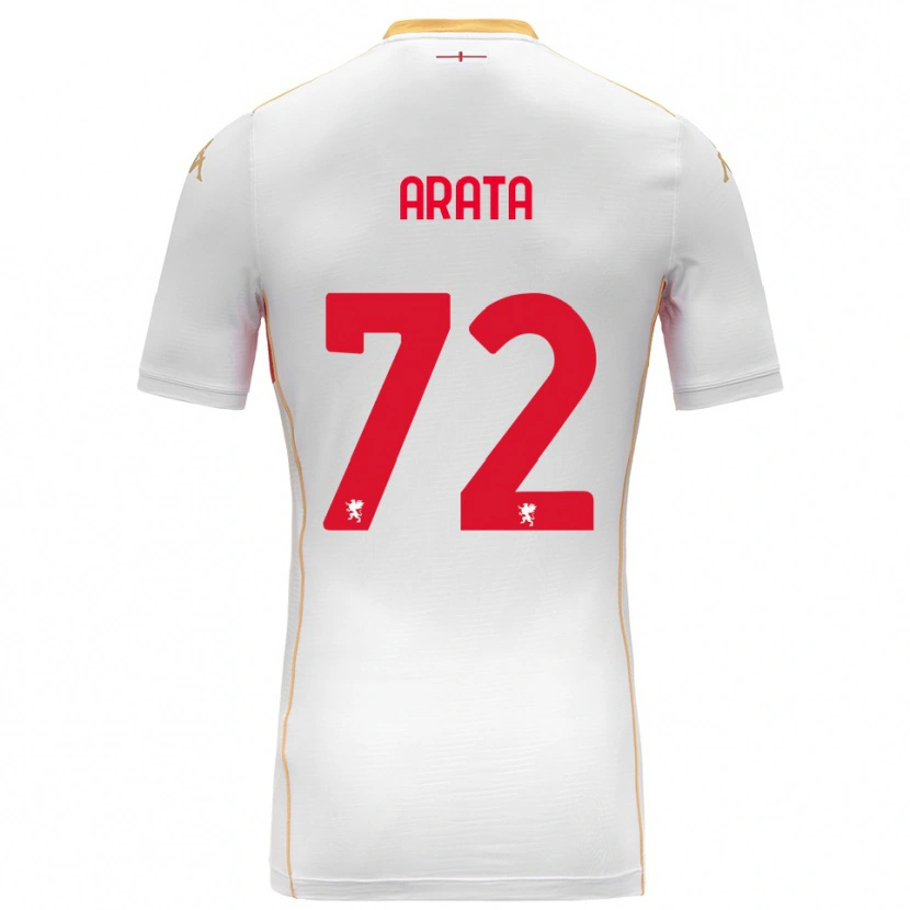 Danxen Hombre Camiseta Stefano Arata #72 Blanco Rojo 2ª Equipación 2025/26 La Camisa