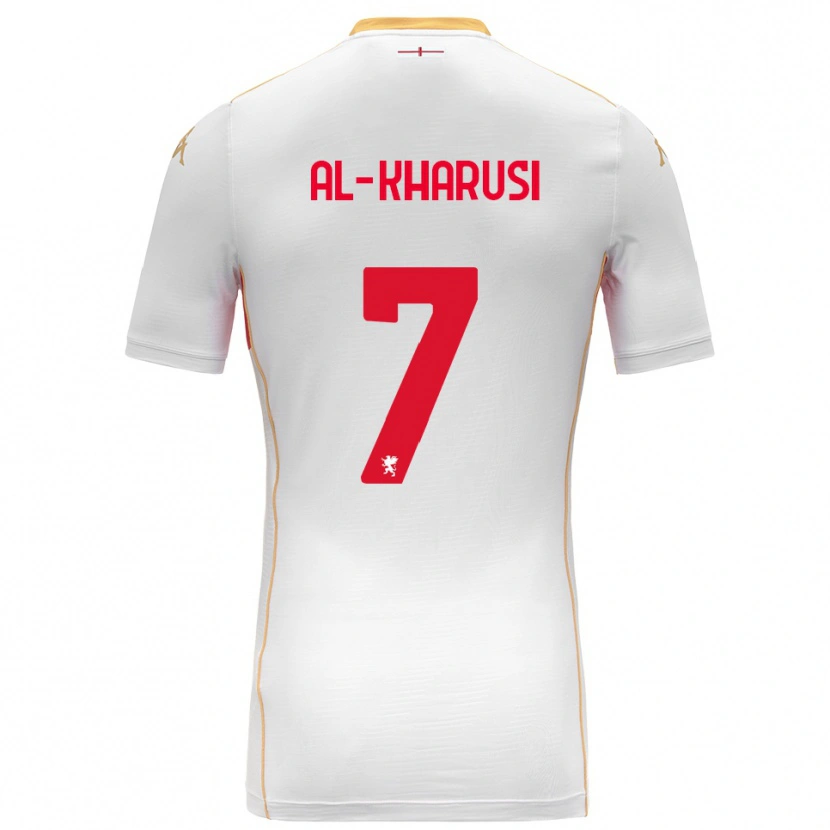 Danxen Hombre Camiseta Suhayb Al-Kharusi #7 Blanco Rojo 2ª Equipación 2025/26 La Camisa
