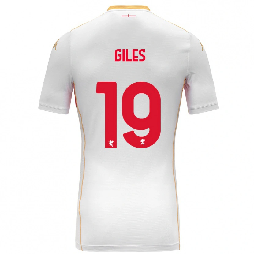 Danxen Hombre Camiseta Heidi Giles #19 Blanco Rojo 2ª Equipación 2025/26 La Camisa