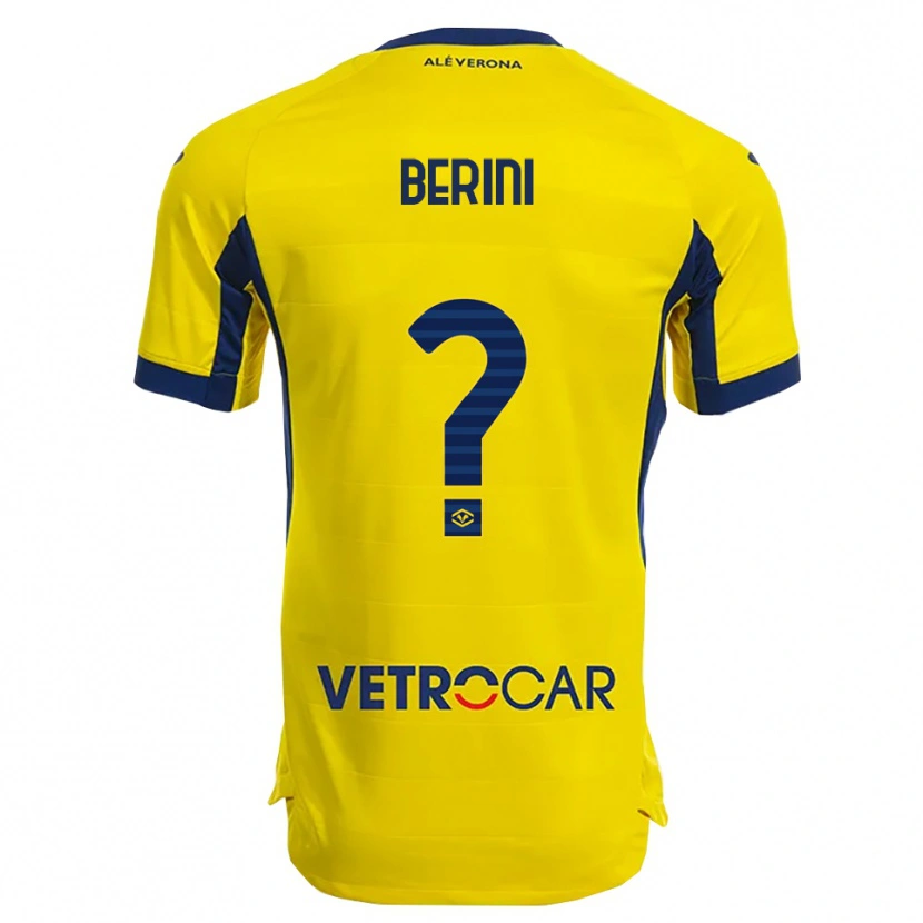 Danxen Hombre Camiseta Andrea Berini #0 Amarillo Marino 2ª Equipación 2025/26 La Camisa