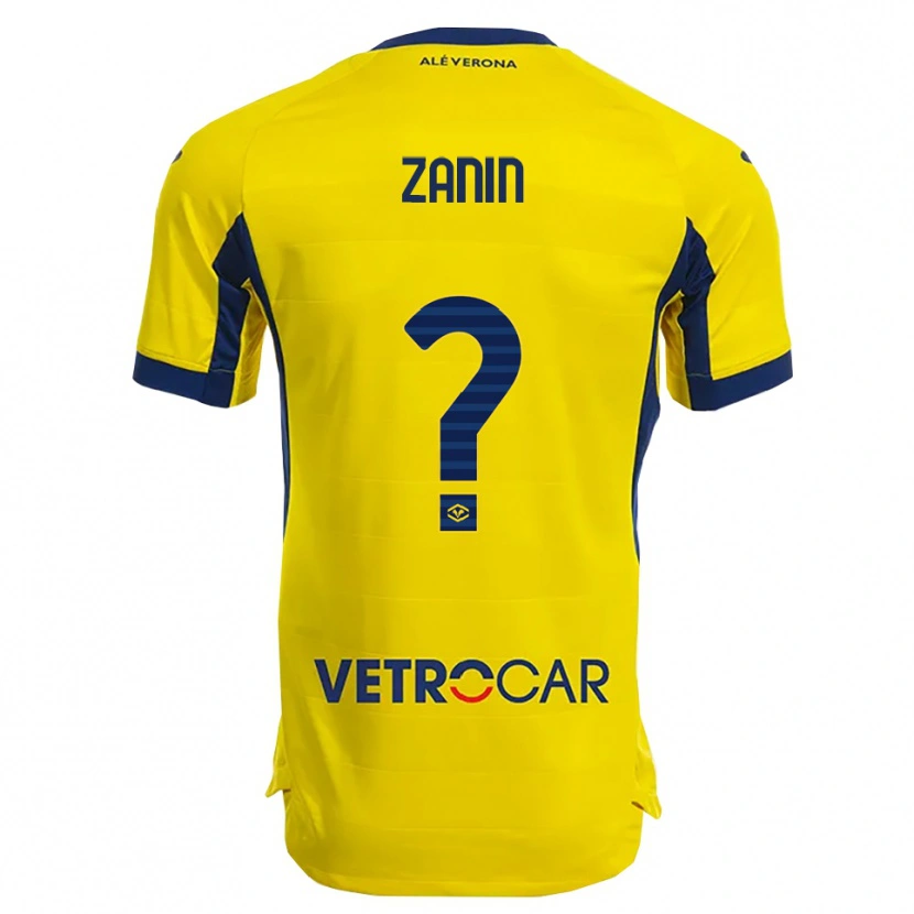 Danxen Hombre Camiseta David Zanin #0 Amarillo Marino 2ª Equipación 2025/26 La Camisa