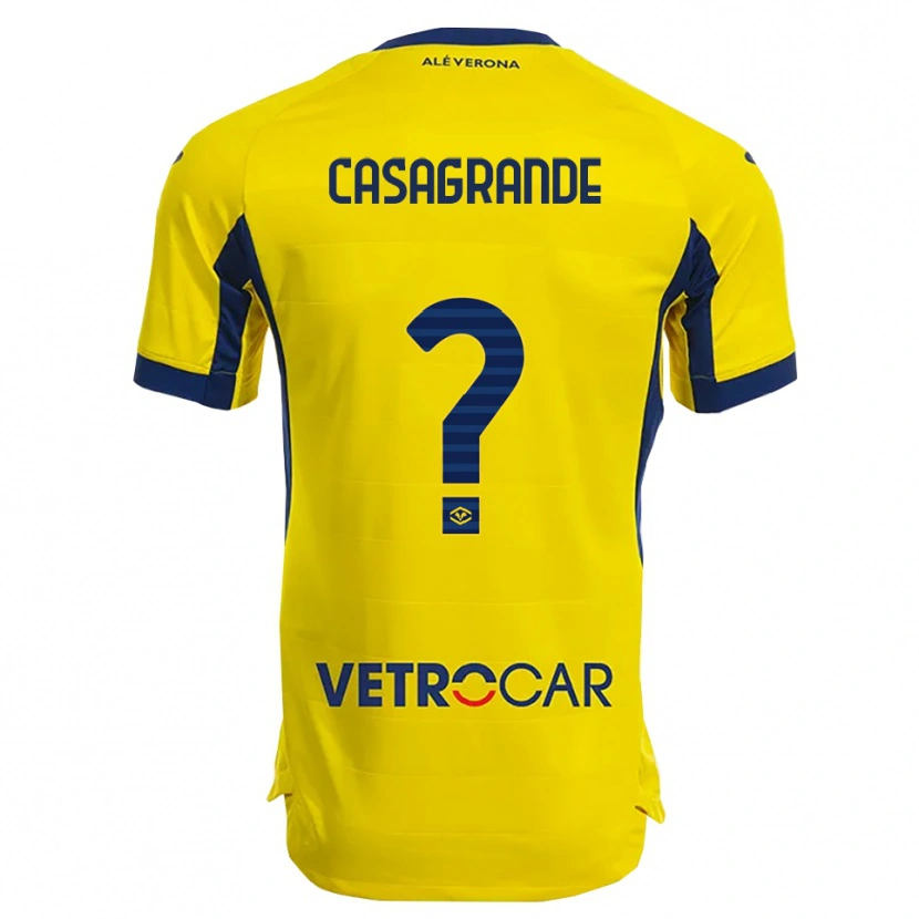 Danxen Hombre Camiseta Tommaso Casagrande #0 Amarillo Marino 2ª Equipación 2025/26 La Camisa