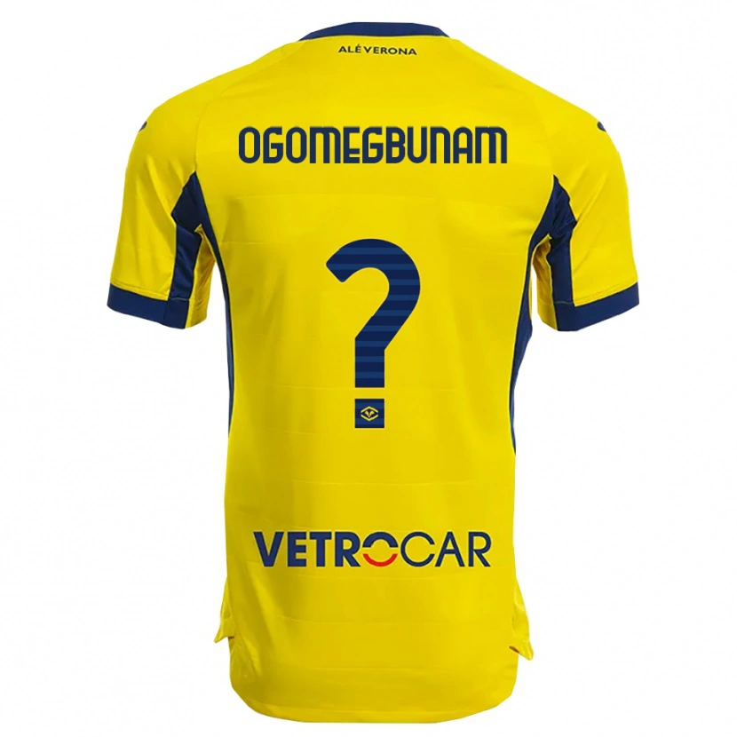 Danxen Hombre Camiseta Izu Ogomegbunam #0 Amarillo Marino 2ª Equipación 2025/26 La Camisa