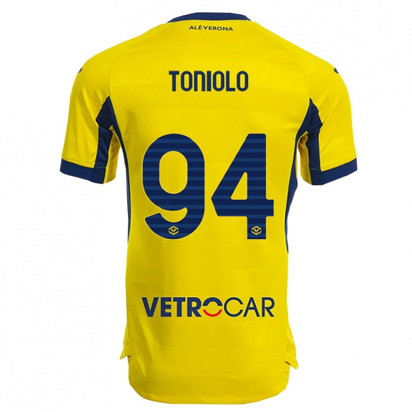 Danxen Hombre Camiseta Giacomo Toniolo #94 Amarillo Marino 2ª Equipación 2025/26 La Camisa