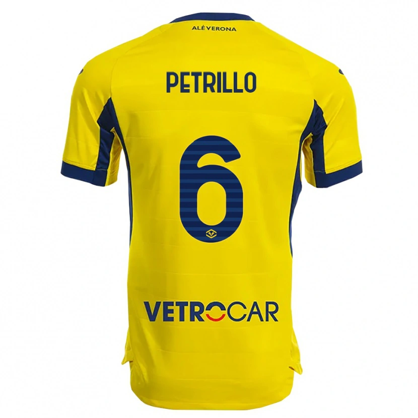 Danxen Hombre Camiseta Mary Clare Petrillo #6 Amarillo Marino 2ª Equipación 2025/26 La Camisa