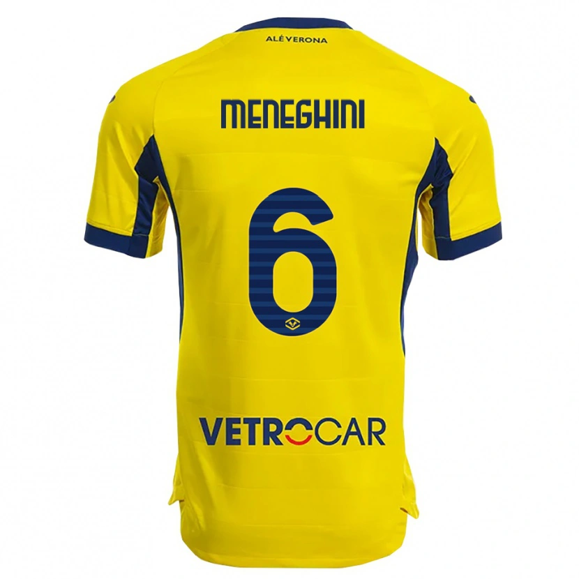 Danxen Hombre Camiseta Sofia Meneghini #6 Amarillo Marino 2ª Equipación 2025/26 La Camisa