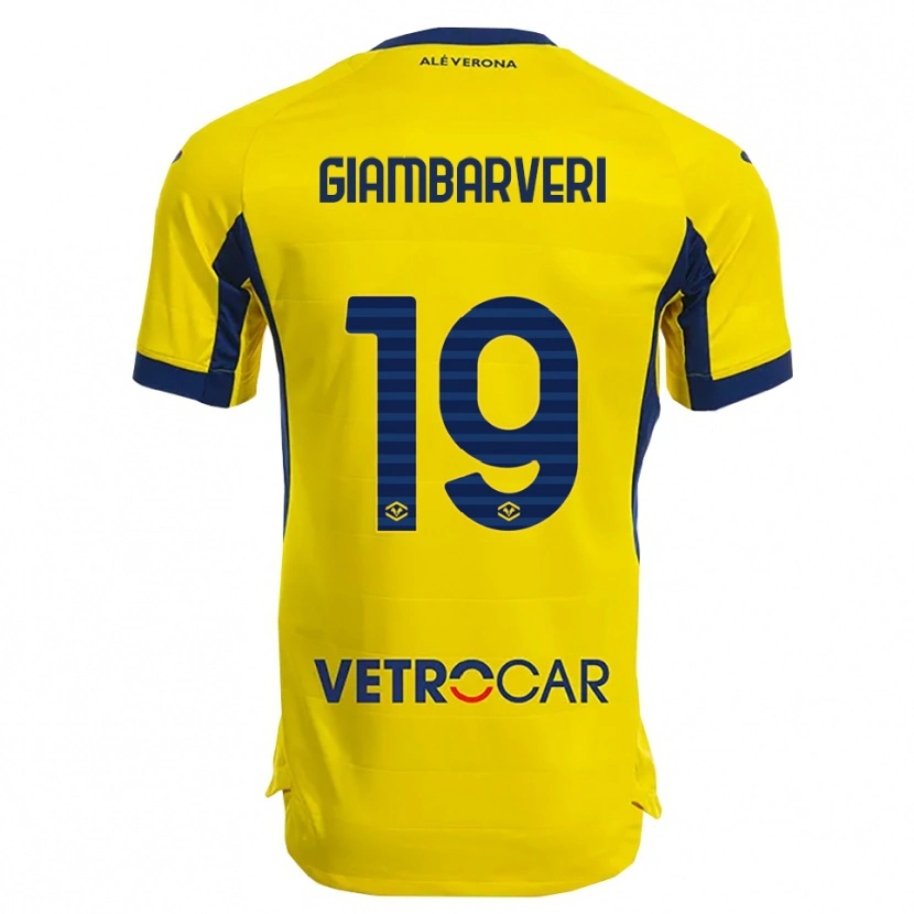 Danxen Hombre Camiseta Mattia Giambarveri #19 Amarillo Marino 2ª Equipación 2025/26 La Camisa