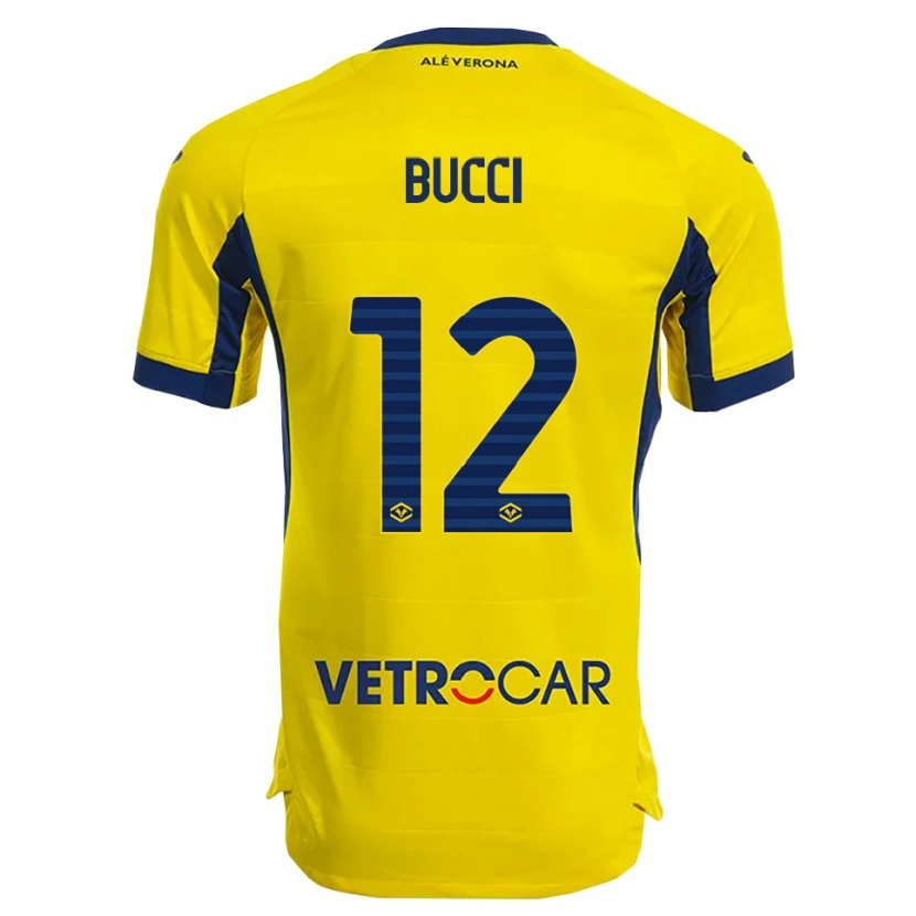 Danxen Hombre Camiseta Irene Bucci #12 Amarillo Marino 2ª Equipación 2025/26 La Camisa