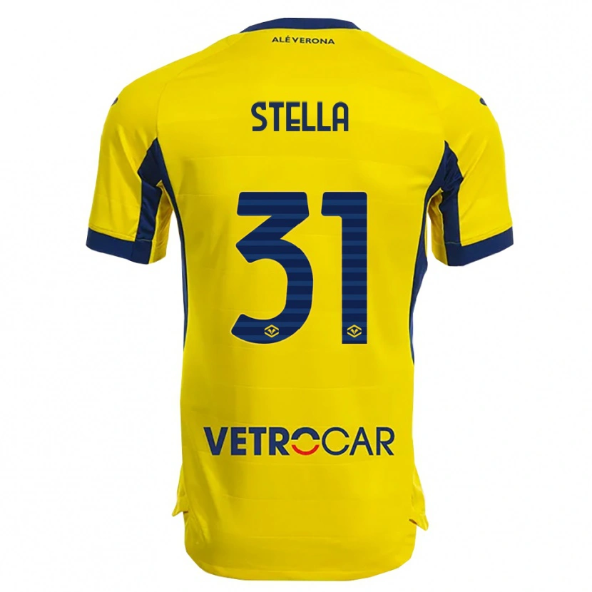 Danxen Hombre Camiseta Kevin Stella #31 Amarillo Marino 2ª Equipación 2025/26 La Camisa