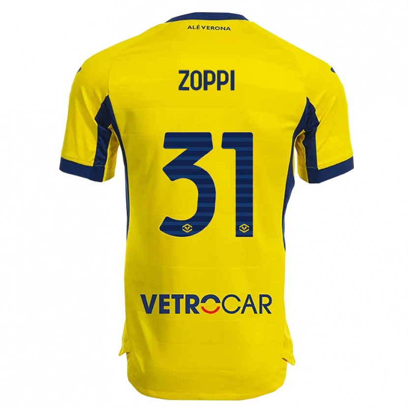 Danxen Hombre Camiseta Sofia Zoppi #31 Amarillo Marino 2ª Equipación 2025/26 La Camisa