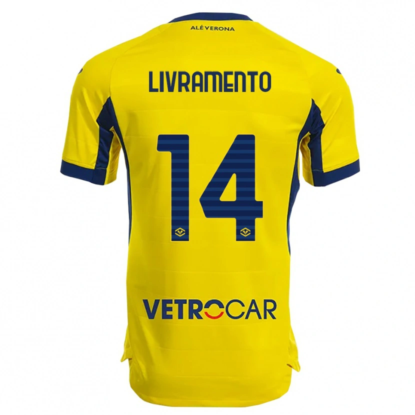 Danxen Hombre Camiseta Dailon Rocha Livramento #14 Amarillo Marino 2ª Equipación 2025/26 La Camisa