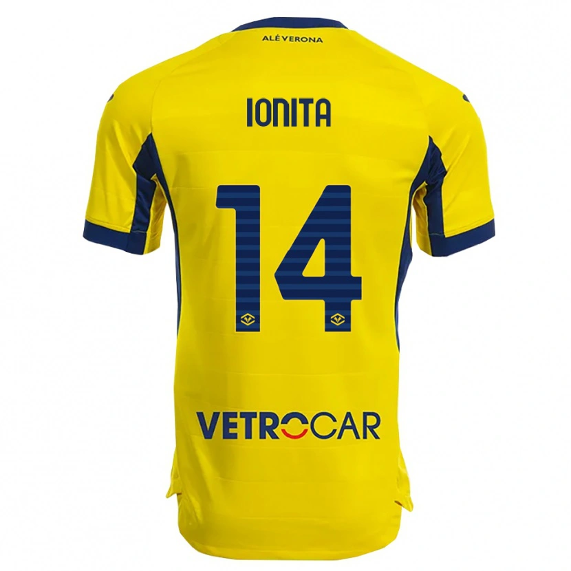 Danxen Hombre Camiseta Alexandru Ioniță #14 Amarillo Marino 2ª Equipación 2025/26 La Camisa