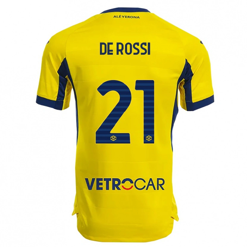 Danxen Hombre Camiseta Michele De Rossi #21 Amarillo Marino 2ª Equipación 2025/26 La Camisa