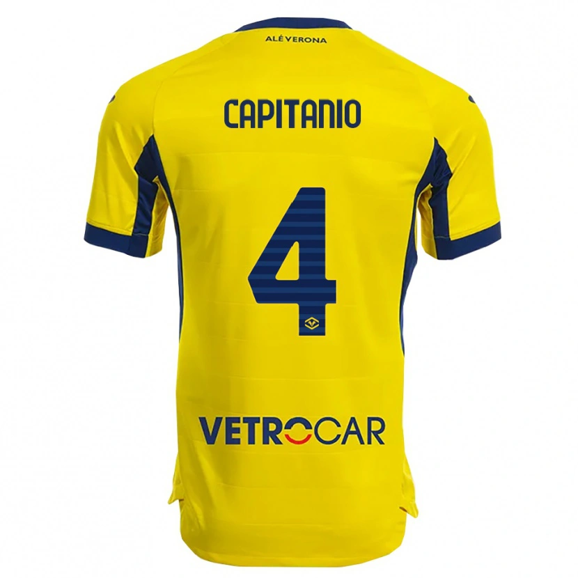 Danxen Hombre Camiseta Alex Capitanio #4 Amarillo Marino 2ª Equipación 2025/26 La Camisa