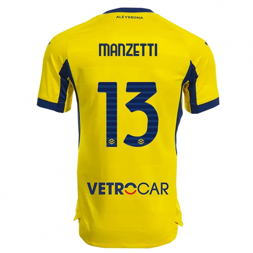 Danxen Hombre Camiseta Aurora Manzetti #13 Amarillo Marino 2ª Equipación 2025/26 La Camisa
