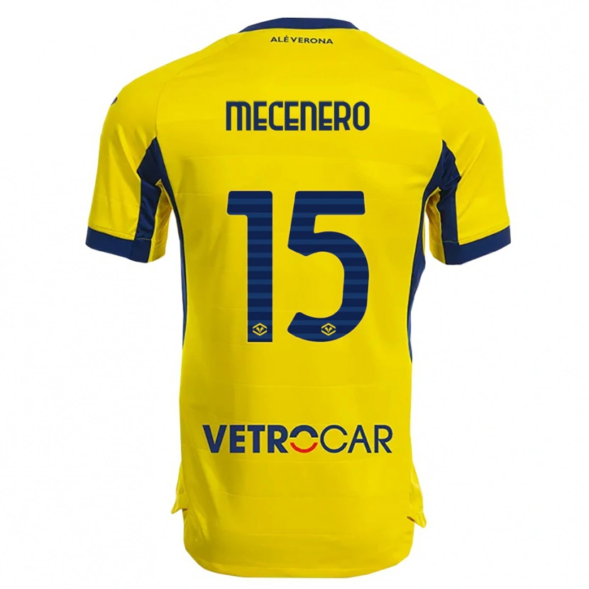 Danxen Hombre Camiseta Giovanni Mecenero #15 Amarillo Marino 2ª Equipación 2025/26 La Camisa
