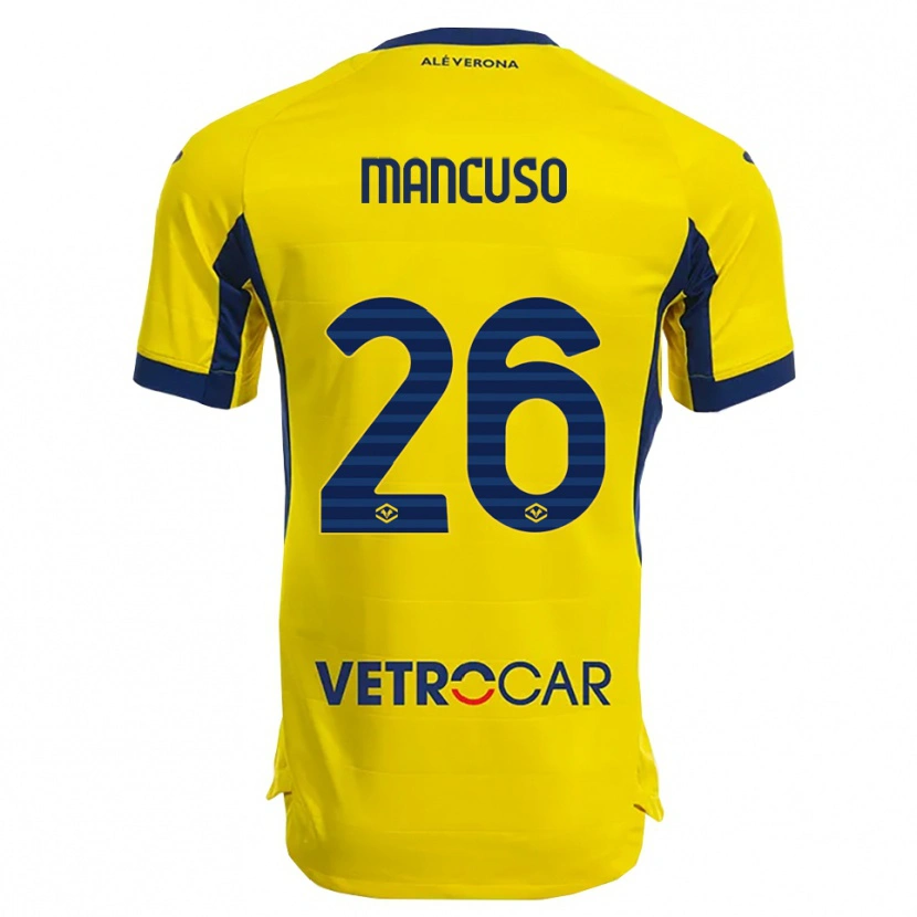 Danxen Hombre Camiseta Giulia Mancuso #26 Amarillo Marino 2ª Equipación 2025/26 La Camisa