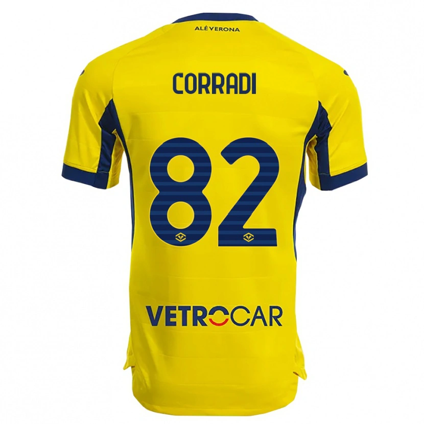 Danxen Hombre Camiseta Christian Corradi #82 Amarillo Marino 2ª Equipación 2025/26 La Camisa