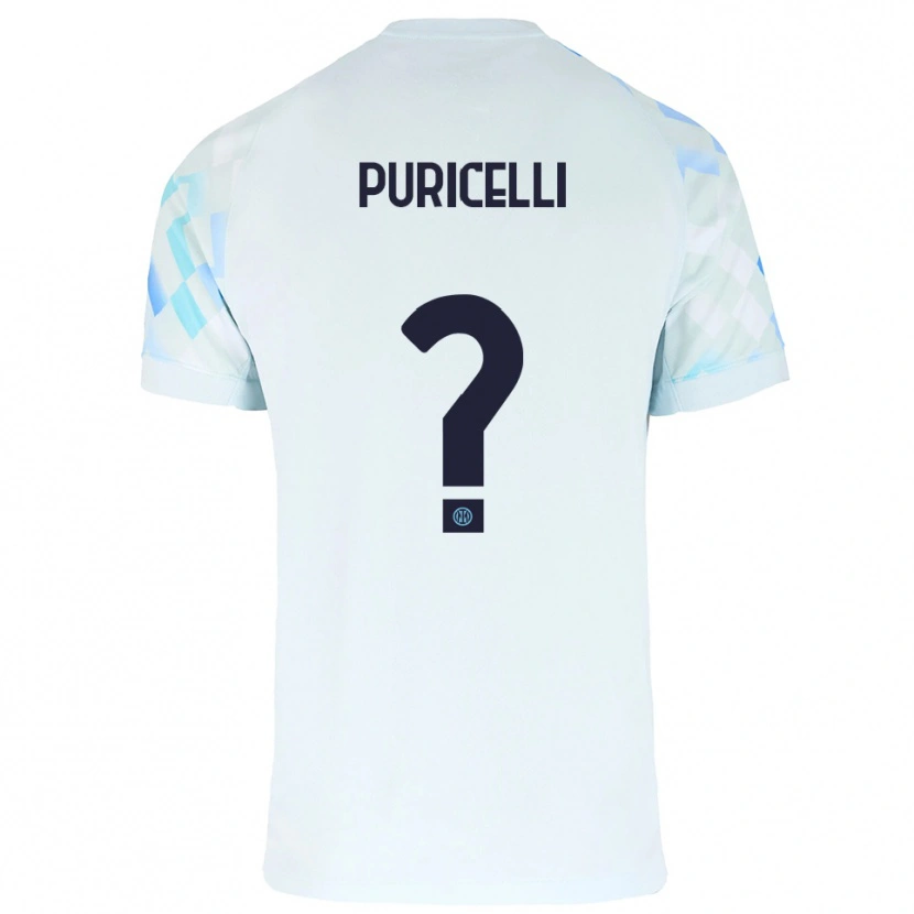 Danxen Hombre Camiseta Lorenzo Puricelli #0 Blanco Azul 2ª Equipación 2025/26 La Camisa
