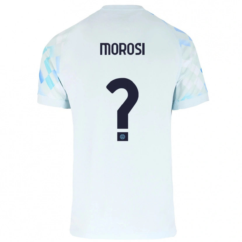 Danxen Hombre Camiseta Cesare Morosi #0 Blanco Azul 2ª Equipación 2025/26 La Camisa