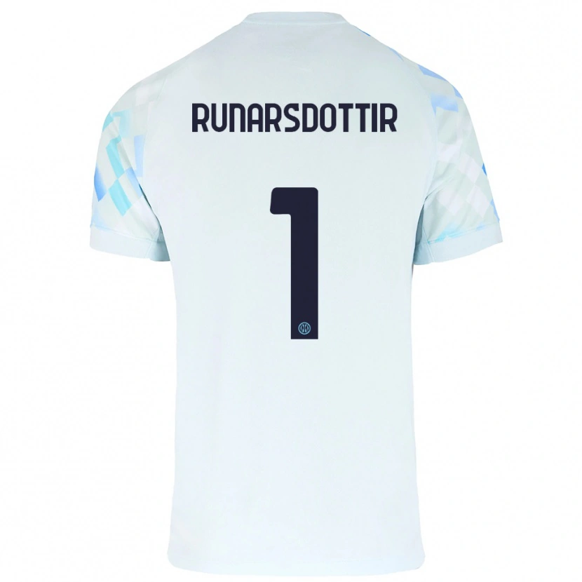 Danxen Hombre Camiseta Cecilía Rán Rúnarsdóttir #1 Blanco Azul 2ª Equipación 2025/26 La Camisa