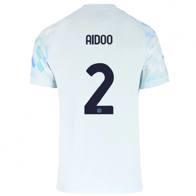 Danxen Hombre Camiseta Mike Aidoo #2 Blanco Azul 2ª Equipación 2025/26 La Camisa