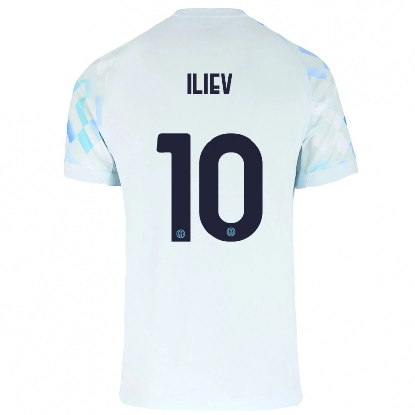 Danxen Hombre Camiseta Nikola Iliev #10 Blanco Azul 2ª Equipación 2025/26 La Camisa