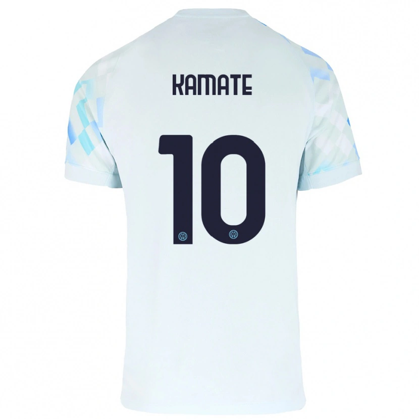 Danxen Hombre Camiseta Issiaka Kamate #10 Blanco Azul 2ª Equipación 2025/26 La Camisa