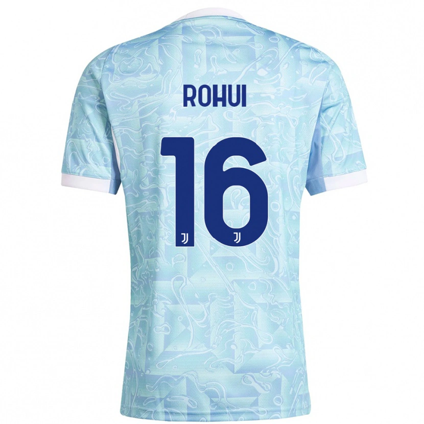 Danxen Hombre Camiseta Jonas Rohui #16 Azul Cielo Amarillo 2ª Equipación 2025/26 La Camisa