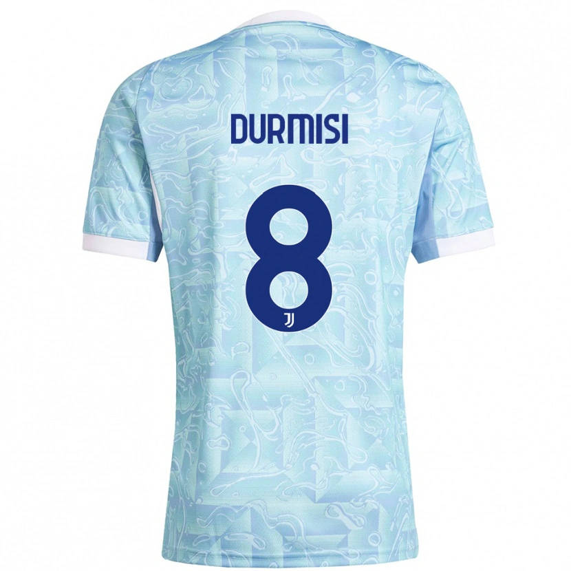 Danxen Hombre Camiseta Arman Durmiši #8 Azul Cielo Amarillo 2ª Equipación 2025/26 La Camisa
