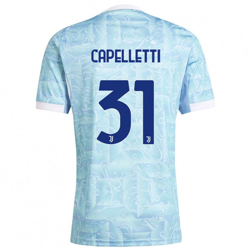 Danxen Hombre Camiseta Alessia Capelletti #31 Azul Cielo Amarillo 2ª Equipación 2025/26 La Camisa