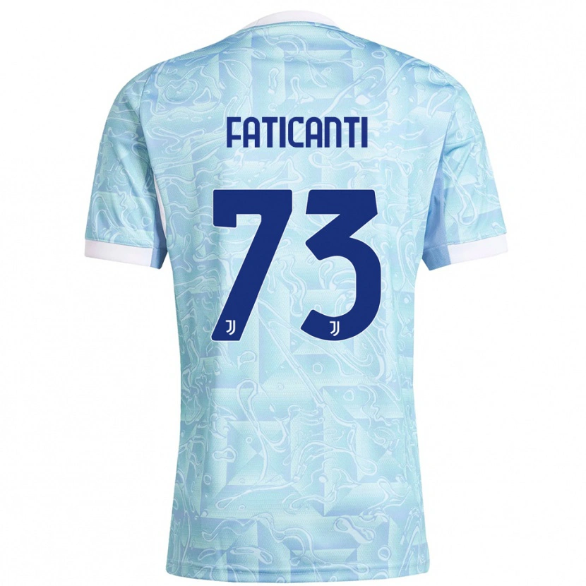 Danxen Hombre Camiseta Giacomo Faticanti #73 Azul Cielo Amarillo 2ª Equipación 2025/26 La Camisa