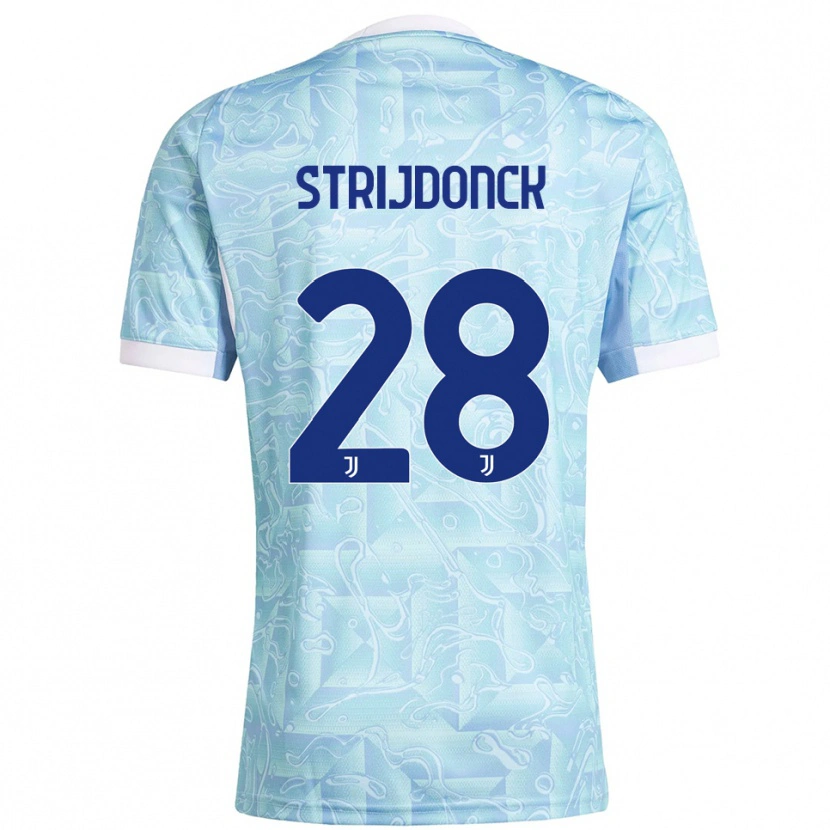 Danxen Hombre Camiseta Bayron Strijdonck #28 Azul Cielo Amarillo 2ª Equipación 2025/26 La Camisa