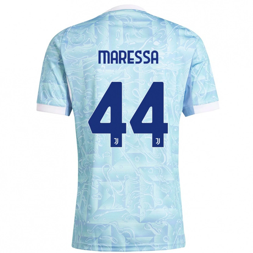 Danxen Hombre Camiseta Tommaso Maressa #44 Azul Cielo Amarillo 2ª Equipación 2025/26 La Camisa